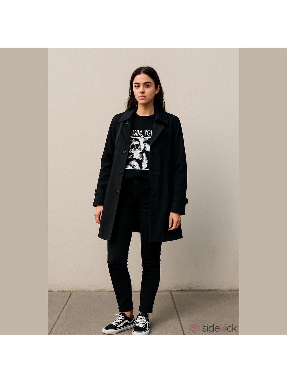 Retro Perry Ellis Beltless Streetwear Trench - Picture 14 of 14